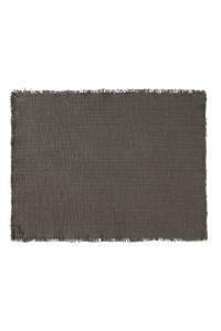 Set 2 protectii de masa din bumbac gri inchis 38x50 cm Handloom Lorena Canals