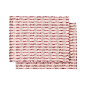 Set 2 protectii de masa rosii din bumbac 35x50 cm Coren Kave Home