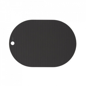 Set 2 protectii masa ovale negre din silicon 33x46 cm Ribbo Oyoy