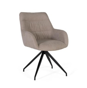 Set 2 scaune dining rotative negre/gri din metal Kavi Giner y Colomer