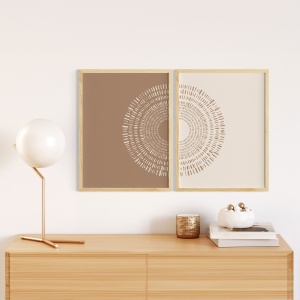 Set 2 tablouri multicolore din lemn 50x70 cm Huhu251 The Home Collection