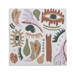 Set 20 servetele multicolore din hartie 33x33 cm Horus Bloomingville