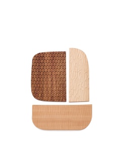 Set 3 decoratiuni pentru perete maro din lemn Trivax Kave Home