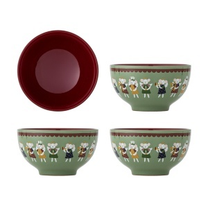 Set 4 boluri multicolore din ceramica 500 ml Peo Art Bloomingville