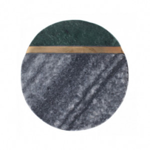 Set 4 coastere gri din marmura si alama Zita LifeStyle Home Collection