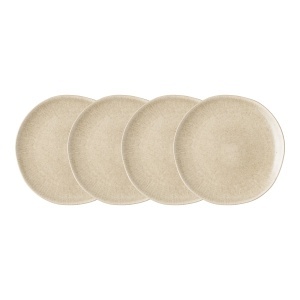 Set 4 farfurii pentru desert bej din ceramica 21 cm Viola House Nordic