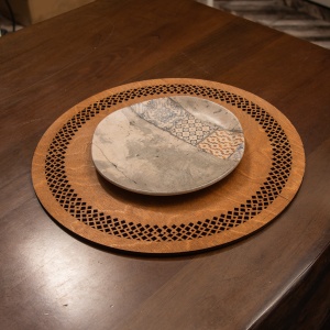 Set 4 protectii de masa maro inchis din lemn 36 cm Seljuk The Home Collection