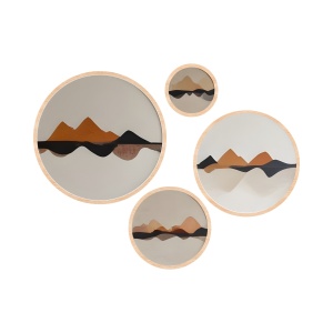 Set 4 tablouri multicolore din lemn Huhu298 The Home Collection