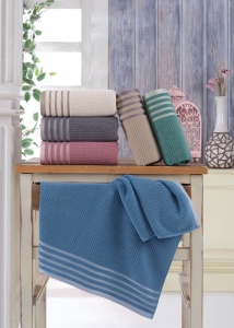 Set 6 prosoape multicolore din bumbac 50x90 cm Mayra The Home Collection