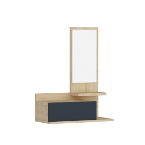 Set oglinda cu raft maro stejar/gri antracit Rozella The Home Collection