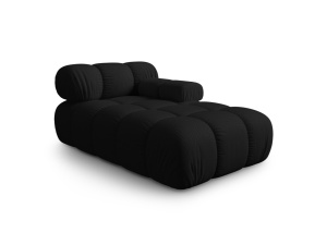 Sezlong canapea modulara neagra din textil pentru 1 persoana Bellis Right 3D Micadoni