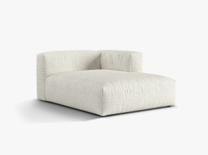 Sezlong pentru canapea modulara bej din textil pentru 1 persoana Martina 176 Boucle Right Micadoni