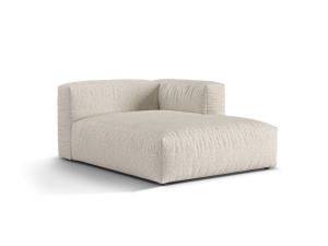 Sezlong pentru canapea modulara bej din textil pentru 1 persoana Martina 176 Boucle Right Micadoni
