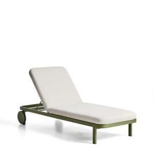 Sezlong verde din metal Kionia Kave Home