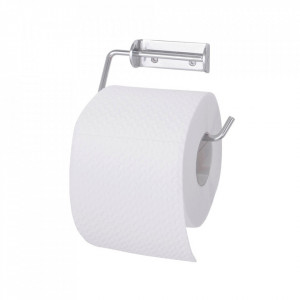 Suport hartie igienica argintiu din metal Simple Wenko