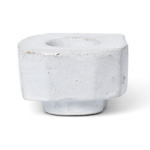 Suport lumanare alb din ceramica 6 cm Kurinu Ferm Living