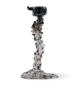 Suport lumanare negru din metal 25 cm Drip Pols Potten