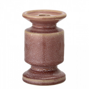 Suport lumanare roz din ceramica 14 cm Arvy Bloomingville