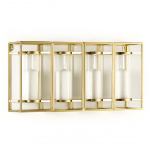 Suport lumanari auriu din metal 31 cm Danay Thai Natura