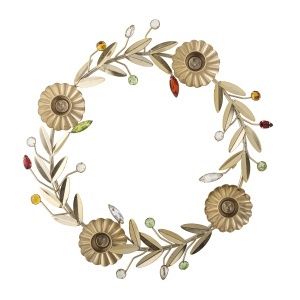 Suport lumanari auriu din metal 5 cm Shankar Bloomingville