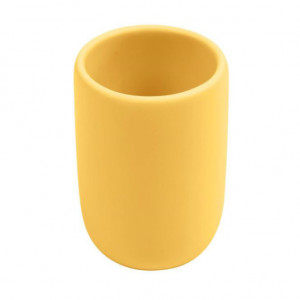Suport pentru periuta de dinti galben din polirasina 7x10 cm Chia Kave Home