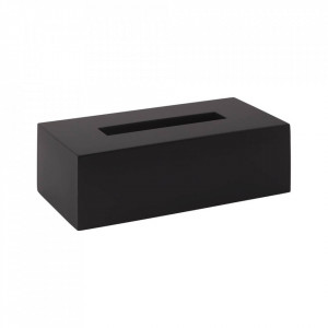 Suport pentru servetele negru din plastic Moon Aquanova