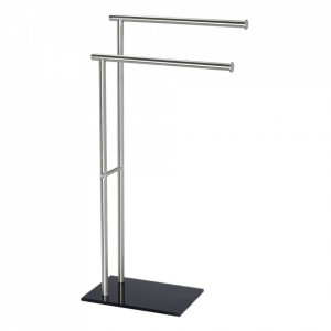 Suport prosoape argintiu/negru din metal 41 cm Lima Wenko