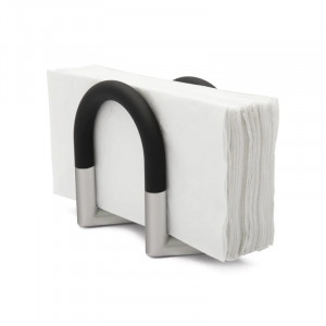 Suport servetele negru/argintiu din metal Swivel Umbra
