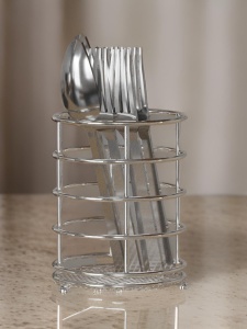 Suport tacamuri argintiu din metal SM020 The Home Collection