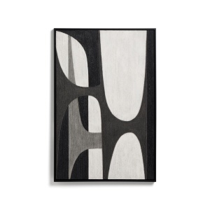 Tablou alb/negru din fibre naturale 60x90 cm Onure Kave Home