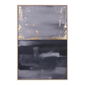 Tablou auriu/negru din fibre naturale 63x93 cm Bold Bizzotto