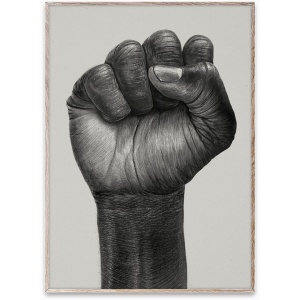 Tablou din lemn maro 50x70 cm Raised Fist Paper Collective