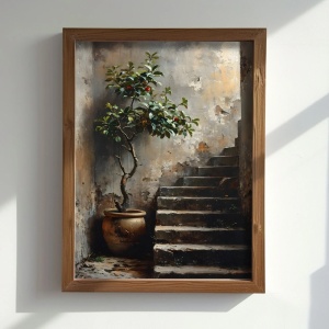Tablou din lemn multicolor 35x47 cm AI141 The Home Collection