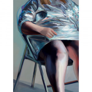 Tablou multicolor cu rama din lemn 50x70 cm Disco Queen Paper Collective