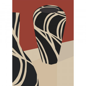 Tablou multicolor cu rama din lemn 50x70 cm Kyrr Vase I Paper Collective