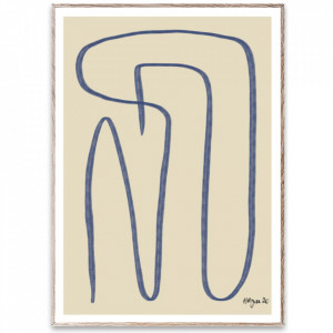 Tablou multicolor cu rama din lemn Different Ways Blue Paper Collective