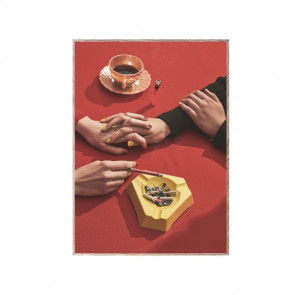 Tablou multicolor cu rama din lemn First Date Paper Collective
