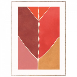 Tablou multicolor cu rama din lemn Navigation Paper Collective