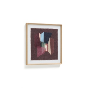 Tablou multicolor din fibre naturale 60x60 cm Veluni Kave Home