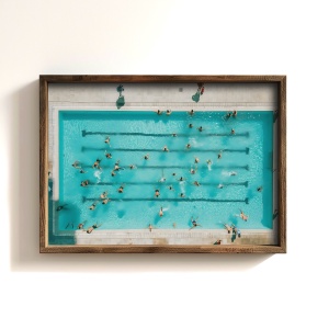 Tablou multicolor din lemn 35x47 cm GE091-L The Home Collection