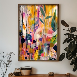 Tablou multicolor din lemn 35x47 cm GE217-L The Home Collection