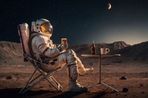 Tablou multicolor din sticla 80x120 cm Moon Ter Halle