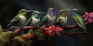 Tablou multicolor din sticla 80x160 cm Birdies Ter Halle