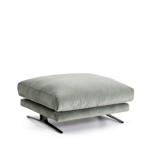 Taburet dreptunghiular verde din catifea 85x90 cm Veliro Kave Home
