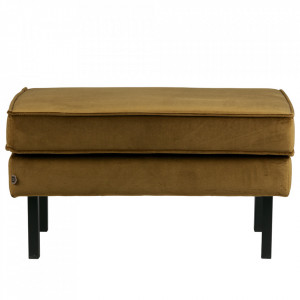 Taburet pentru picioare galben din catifea 54x84 cm Rodeo Woood