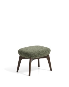 Taburet pentru picioare verde din textil 40x50 cm Adiran Chenille Kave Home