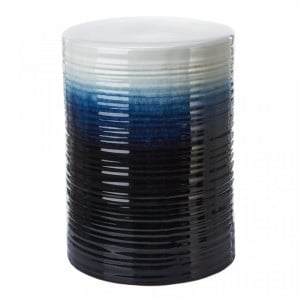 Taburet rotund alb/albastru din ceramica 33 cm Lagoon Pols Potten