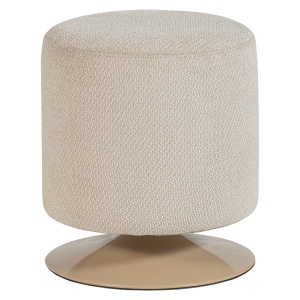 Taburet rotund bej din textil 39 cm Islen Boucle Woood
