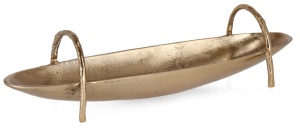 Tava decorativa aurie din metal 12x48 cm Sagar Bizzotto