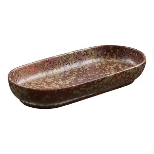 Tava decorativa din ceramica verde/maro 11x24 cm Bery House Nordic